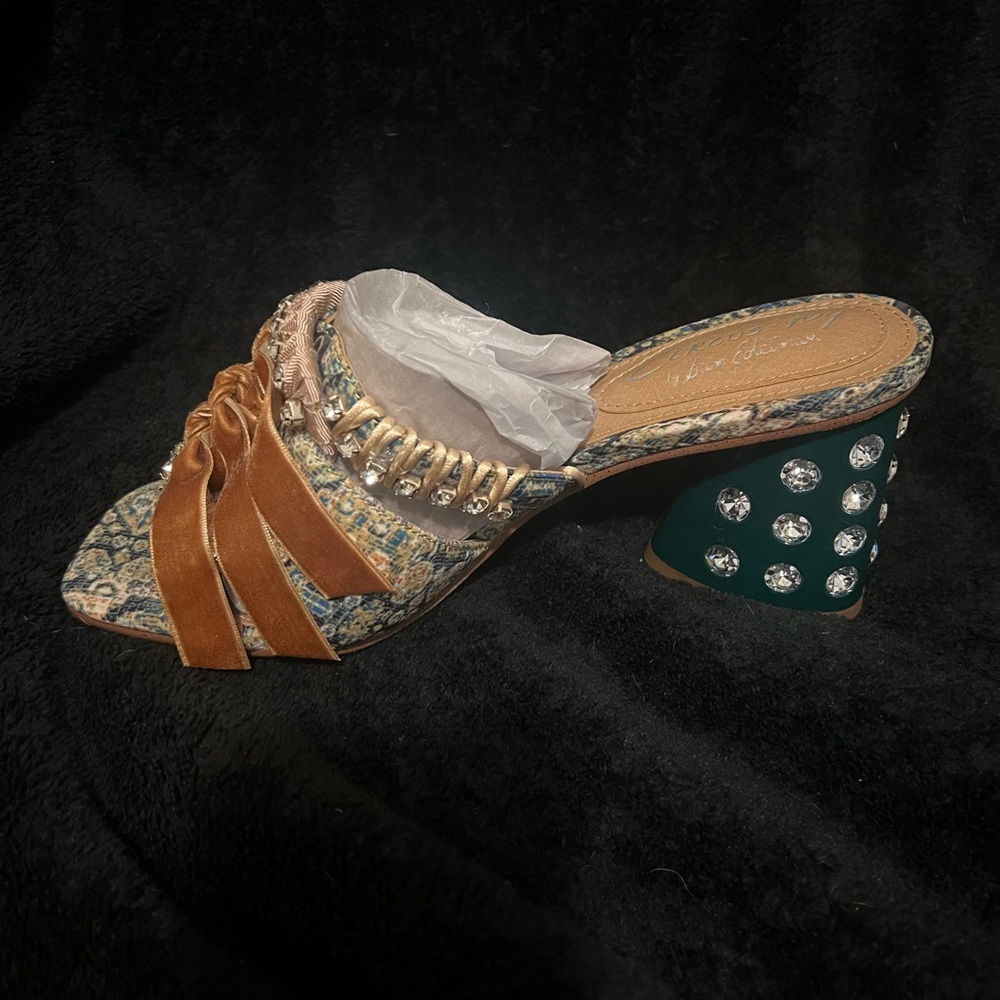 Circus NY by Sam Edelman Women's Vera Heeled Sandal-Ocean Sapphire Multi